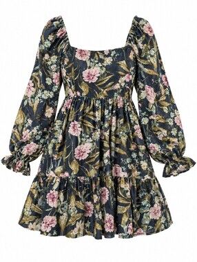 Chelsea28 Floral Puff Sleeve Mini Dress | Size XL | Nordstrom